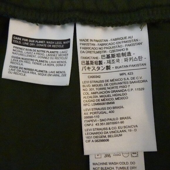 Levi's Sweatpants Pants Men's Size 2XL Green Elastic Drawstring Waist - Picture 10 of 12